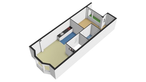 Floorplan - Schoonderloostraat 185, 3024 TT Rotterdam